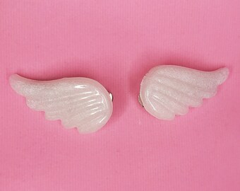 Metallic wings Pretty Pink Kitty J-Fashion Hair Clip