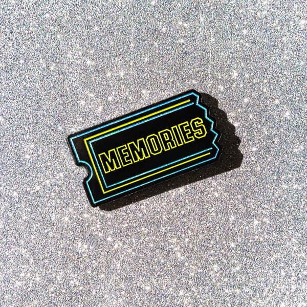 MEMORIES enamel pin (glows in the dark!)