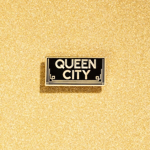 Queen City enamel pin