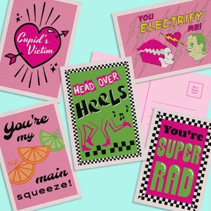 Ensemble de cartes postales de la Saint-Valentin!