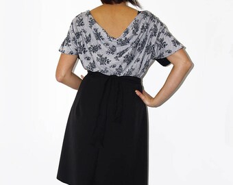 Winter dress empire empire in black gabardine