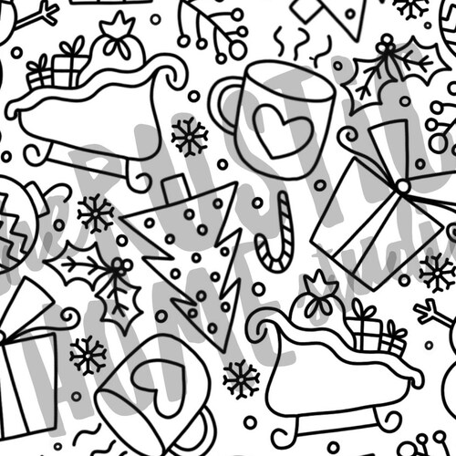 Doodle Coloring Page - Etsy