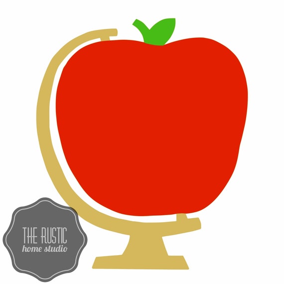 Download Teacher Apple Globe Svg File For Cricut Jpeg Pdf Png Etsy