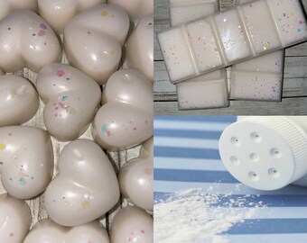 Baby powder scented wax melts and snapbars highly scented handmade gift