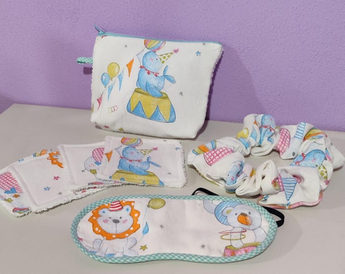 Handmade Makeup Set for Girls - Makeup and Hair Set - Sleepover - Eye Mask - Personalized Bedroom Slippers