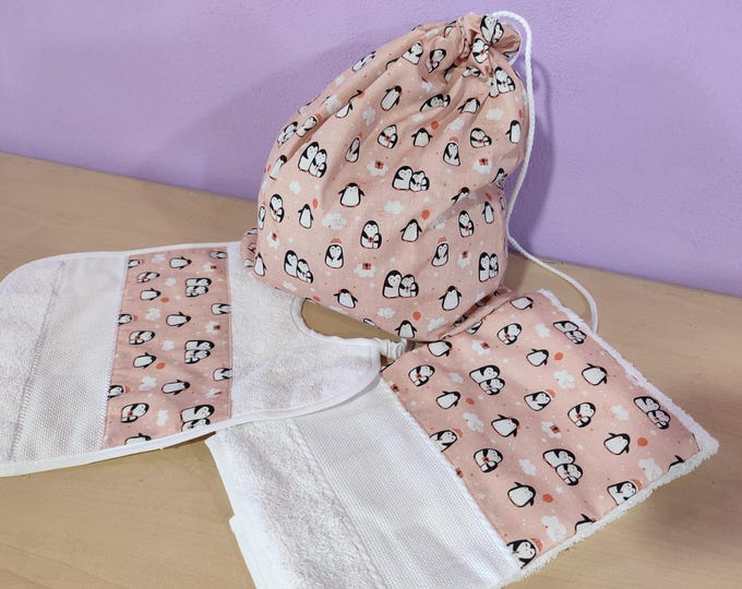 Kindergarten Bag - Personalized Kindergarten Set with Name - Bag - Penguins