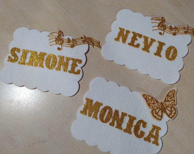 Personalized Felt Tag – Christmas Table Place Card – Children's Name Tag – Original and Unique Gift Idea