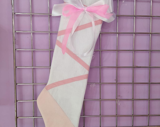 Personalized Ballet Slipper-Shaped Christmas Stocking