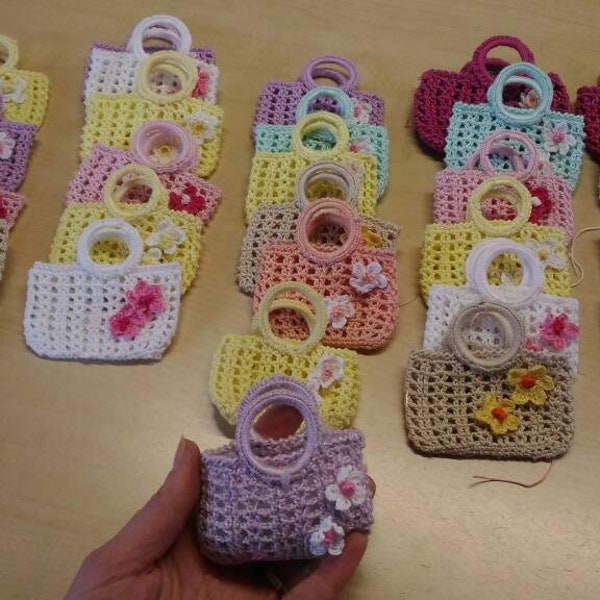 Faveurs de communion, faveurs au crochet, sac de confettis