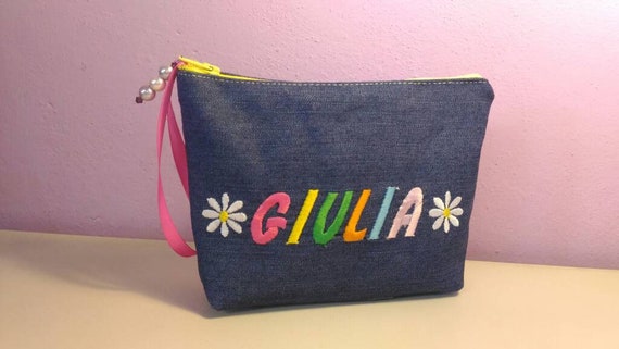 Astuccio Personalizzato Con Il Tuo Nome Ricami Etsy