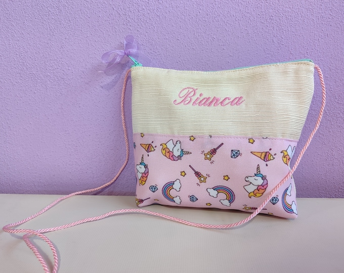 Baby Girl's Handbag - Small and Personalized Shoulder Bag with Name - Baby Girl's Clutch with Name