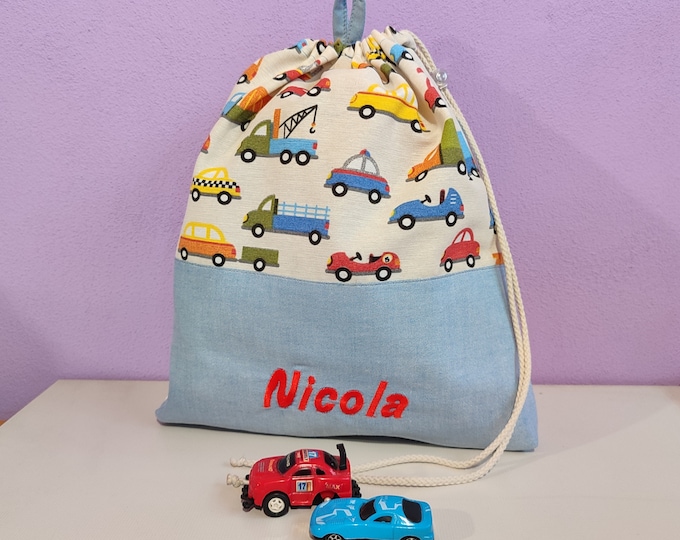 Customizable handmade nursery set, birth bag, children's school backpack