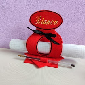 Segnaposto  personalizzato con nome, porta uovo bambini e adulti, regalo diploma laurea , asilo bimbi