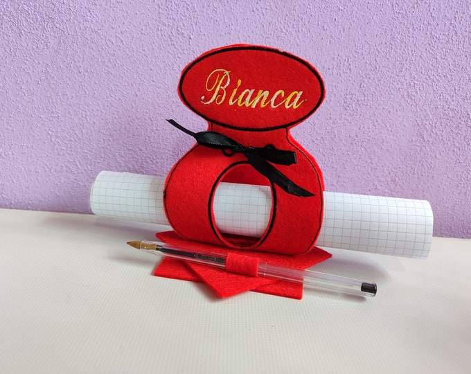 Personalized Place Card with Name - Place Card Favor Graduation Diploma - Chocolate Egg Holder for Children and Adults