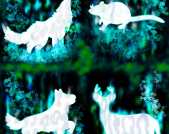 Marauders Wall Art -- Instant Digital Download Art -- Moony, Wormtail, Padfoot, and Prongs