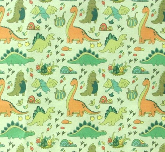 Timeless Treasures Dinosaurs 100/% Cotton Fabric Metre Fat 1//4 1//2 Metre