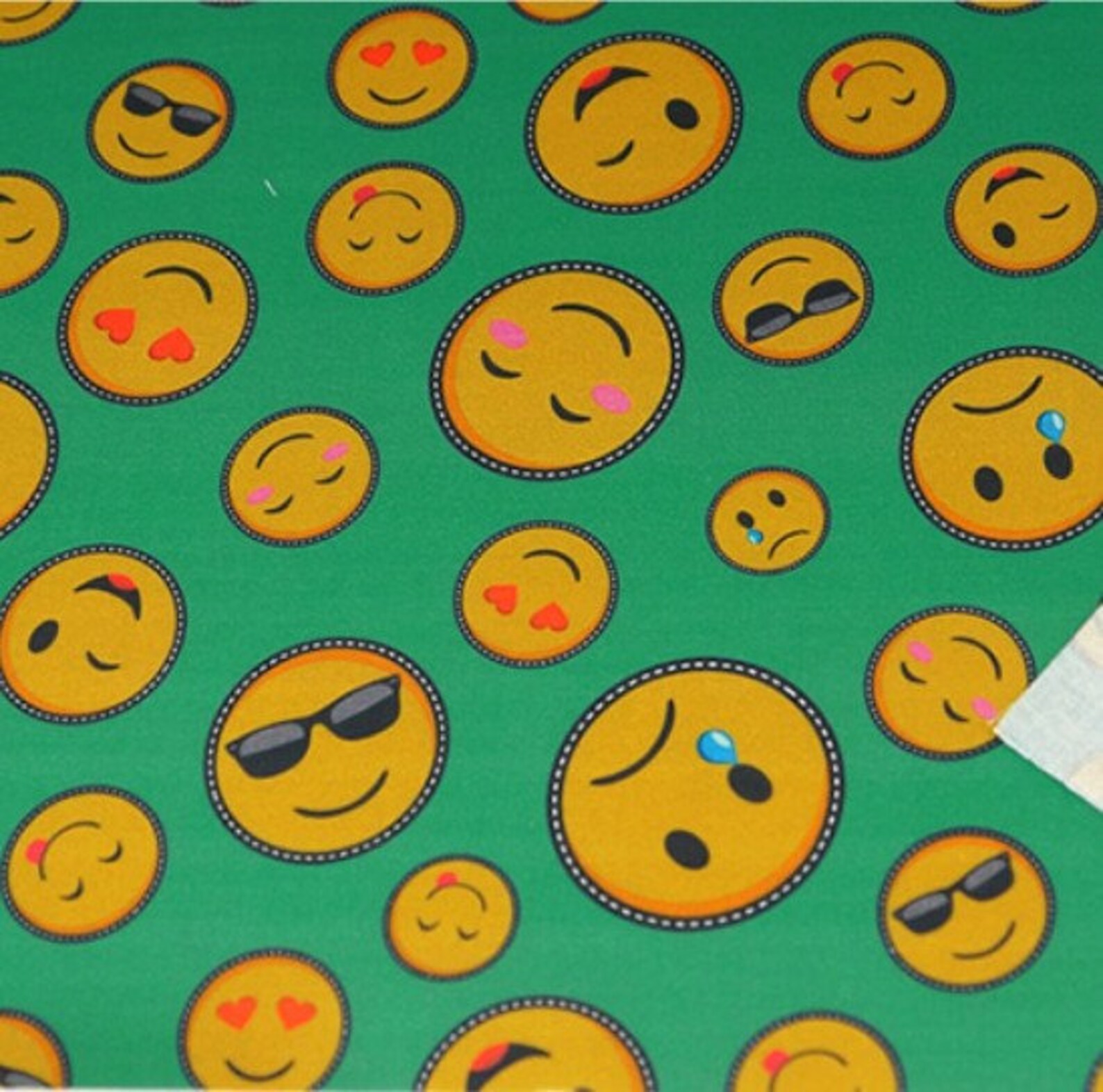 Emoticons Cotton Fabric Half yard fabric Face maks fabtic Etsy