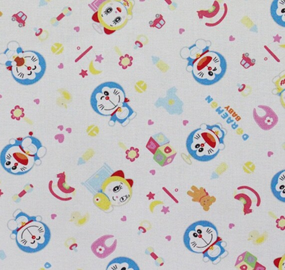 Baby Doraemon Fabric Half Yard Fabric Kids Fabric Doraemon Etsy