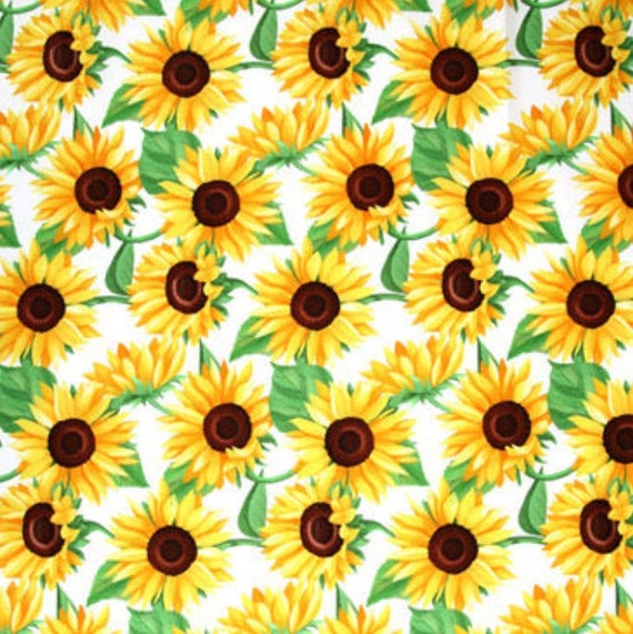 pics Sunflower Cotton Fabric By The Yard jewelry beauty sunflower pattern