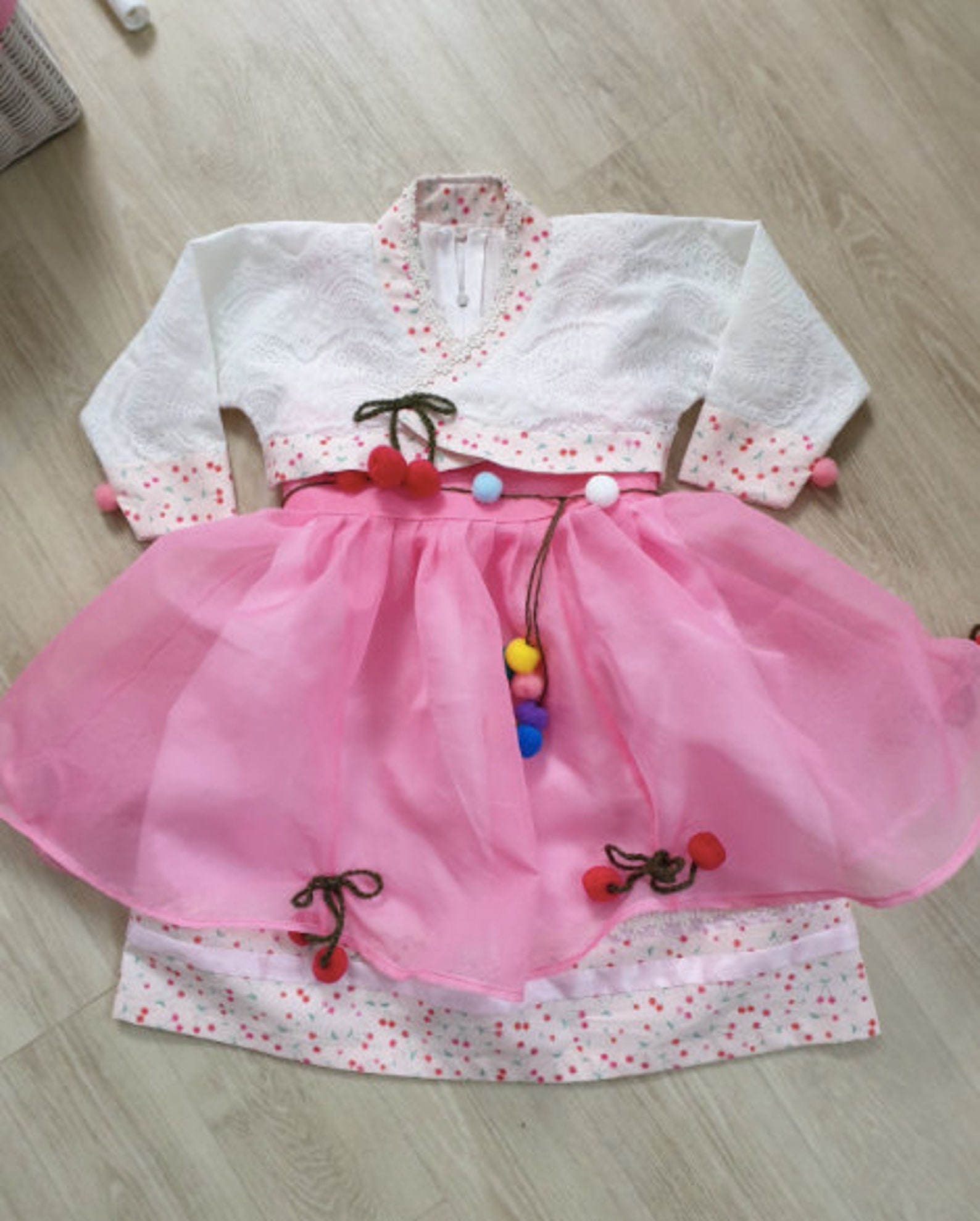 Korean Traditional HANBOK Fabric Pink colors / Traditional Etsy