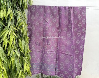 Antique Vintage Kantha Quilt Hand stitched Quilt Indian Ralli Quilt Reversible Kantha Throw Boho Cotton Quilt Handmade Kantha Bedspread