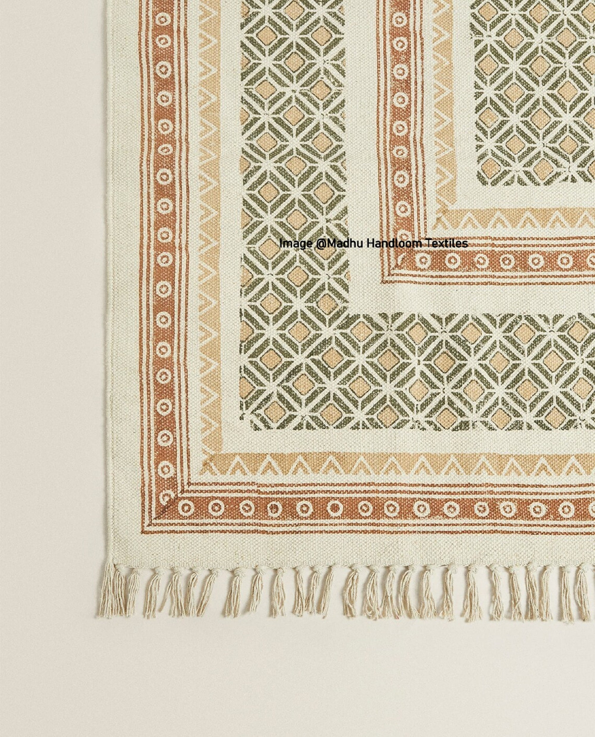 3x5 Ft Rug, Cotton Rug, Handmade Rug, Hand block Printed Rug, Floor Area Rug, Boho Rug, Hand woven Rug, Antique Rug, Indian Rag Rug