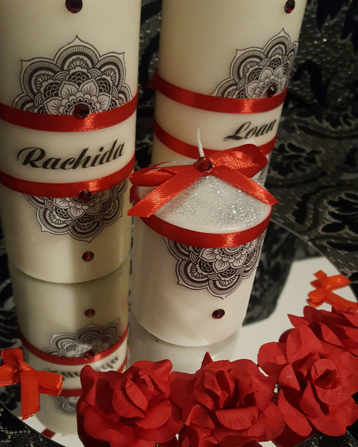 Magnifique Plateau de Bougie Personnalisé Evenement