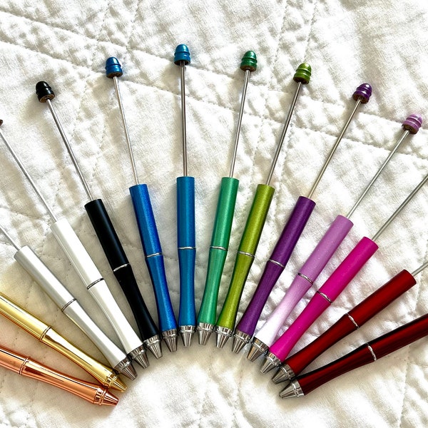 High Quality Metal Beadable Pens - 5/10/20 Bundles - Various Colors
