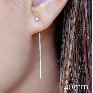 8-way single stud earring + ear jacket threader earrings Long/Short chain earrings Double piercing earrings Silver/Surgical steel ear thread
