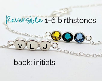 Family birthstones bracelet Mom bracelet Personalized kid initials Grandmother bracelet Nana/Grandma bracelet Mothers Day gift from daughter