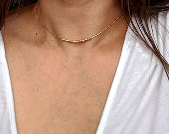 Custom Morse Code Necklace, Personalized Name Necklace, Hidden-Message-Necklace in Gold, Silver, Rose