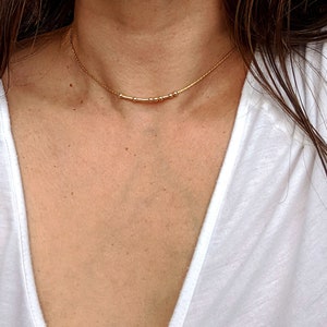 Morse-Code Halskette Benutzerdefinierte Rose Gold Schichtung Namen Choker Halskette Sterling Silber Morse-Code Schmuck SCHWESTER GESCHENK geheime versteckte Nachricht