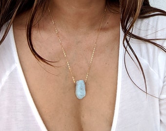 Rainbow moonstone necklace Large raw moonstone necklace June birthstone necklace Raw gemstone necklace Chakra necklace Raw crystal necklace