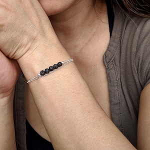 Essential oil diffuser bracelet Rose gold/Silver Lava rock bracelet Women anxiety bracelet Aromatherapy bracelet Anti stress lava anklet Bar