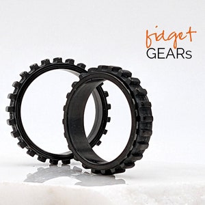Spinner ring Fidget ring Men/Boy/Son Black stainless steel anxiety ring Spinning fidget necklace Worry ring STIM/EDC gear toy Anxiety relief