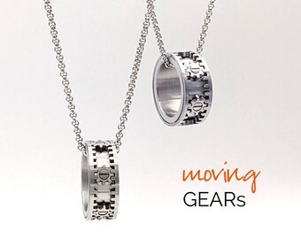 Fidget necklace for Kids, Boys, Girls, Men, or Women with Spinner ring Pendant| Anxiety-relief-GIFT