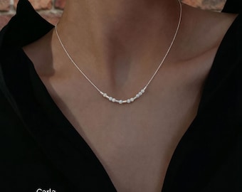 Opal Fidget Necklace, Custom Morse-Code Necklace, Personalized Name-Necklace in Gold, Silver, Rose