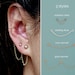 9-way Helix chain earrings Chain ear cuffs Chain cuff earrings Silver chain ear jackets Rose gold studs Surgical steel chain hoop earrings 