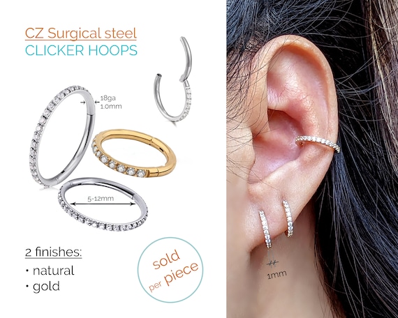 CZ steel earrings CZ steel earrings