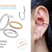 Small hoop earrings Surgical steel earrings Forward helix earring Stud CZ Conch piercing Tragus piercing Cartilage hoop Nose/Septum ring 8mm 