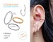 Small hoop earrings Surgical steel earrings Forward helix earring Stud CZ Conch piercing Tragus piercing Cartilage hoop Nose/Septum ring 8mm 