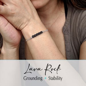 Root Charka Bracelet with Lava Rock for Grounding and Stability, Aromatherapy Stress & Anxiety Relief
