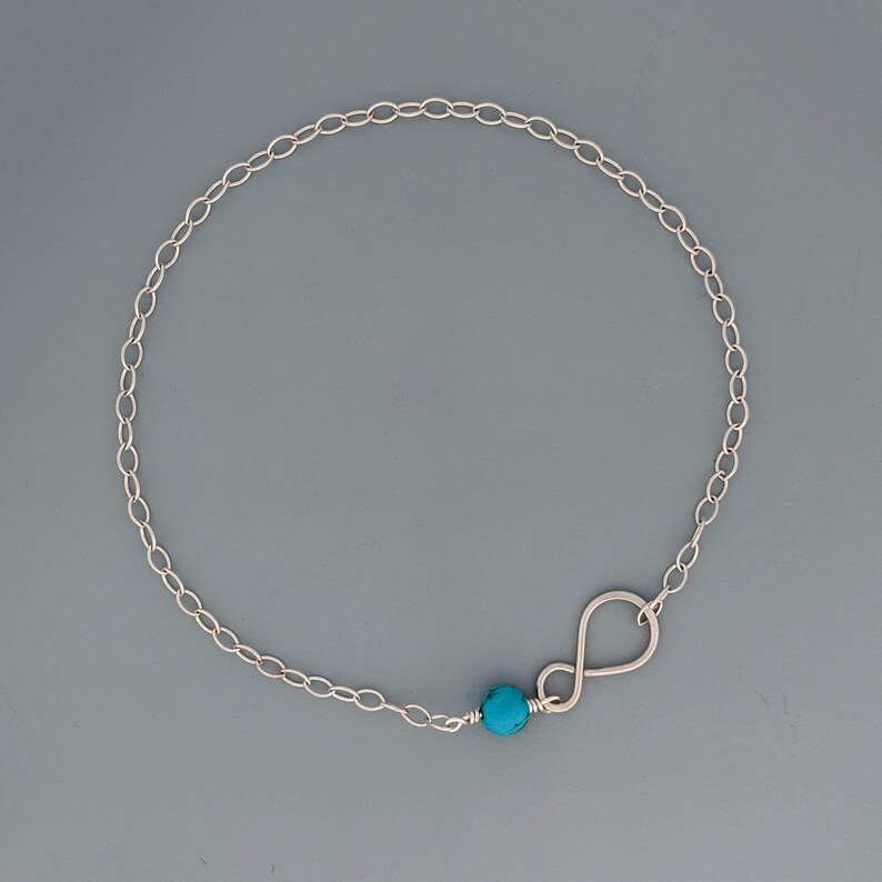 stone anklets silver