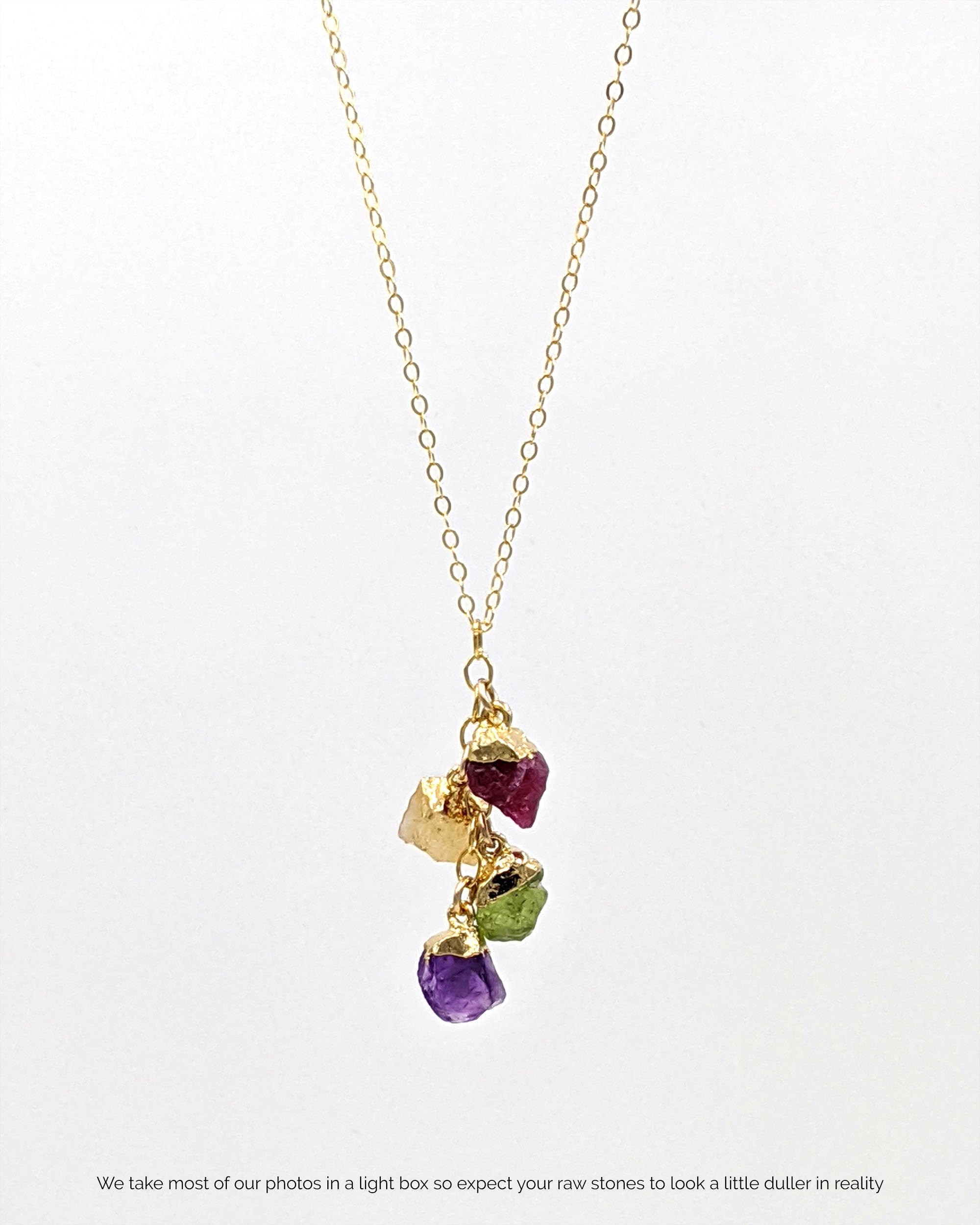 Family Tree Necklace Kids Birthstone 