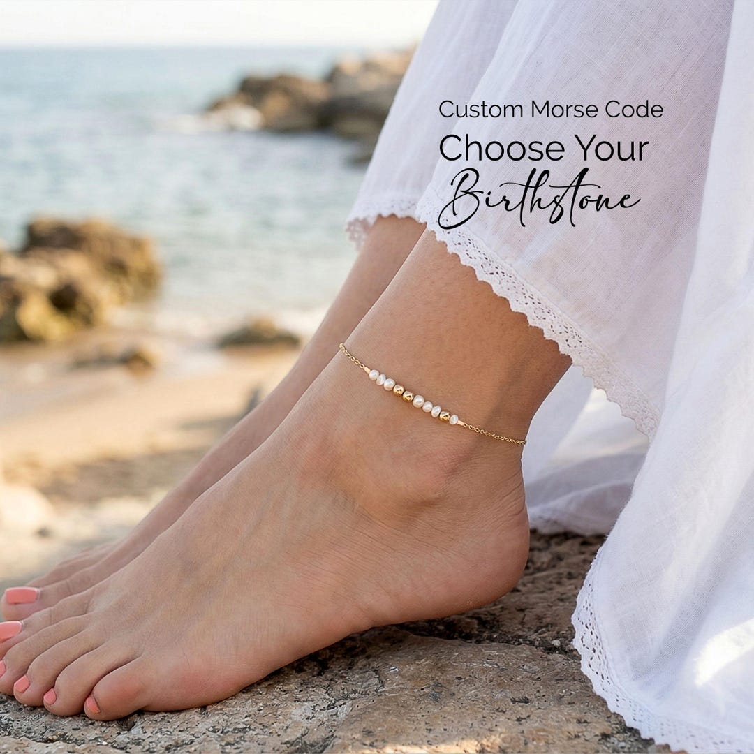 Sterling-silver or Gold Anklet for Women, Ankle-bracelet With Custom ...