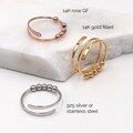 Fidget ring Anxiety ring Sterling silver thumb ring Dainty midi ring Above knuckle ring Stacking ring Adjustable rose gold ring Minimalist
