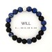 High school graduation gift for him Morse code bracelet Men onyx & blue lapis lazuli bracelet College graduation gift 30th birthday gift him 