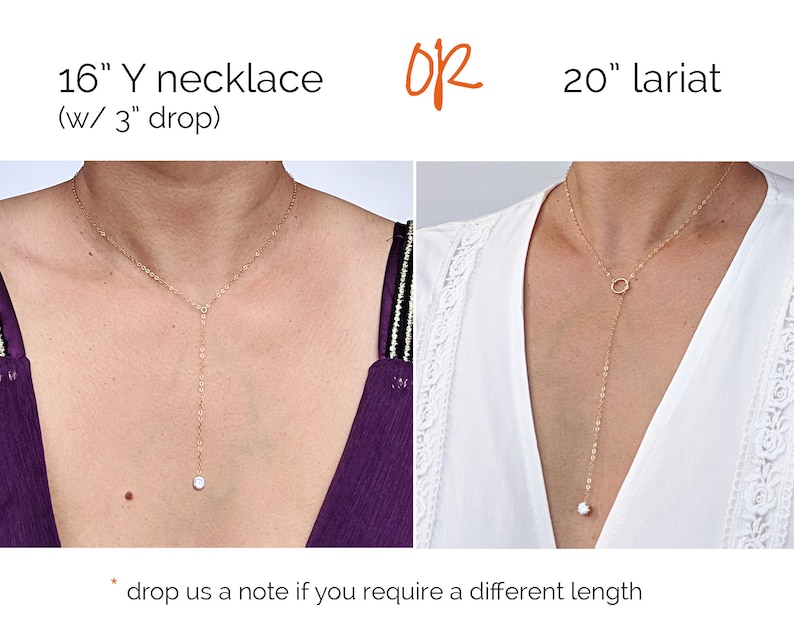 October birthstone necklace w initial Gold lariat necklace Dainty pink tourmaline necklace Silver Y necklace 8th5th anniversary gift women