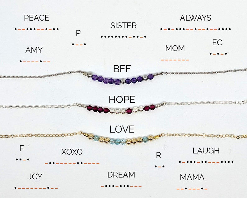 Garnet necklace Morse code necklace Sister necklace January birthstone SilverGold choker Custom NameInitial BFF gift Best friend necklace