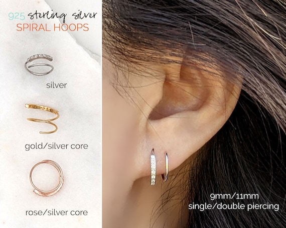 double helix spiral earring